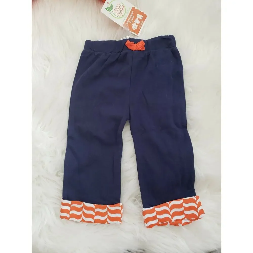 NEW‎ Yoga Sprout 3 Piece Bodysuit Hoodie Pants Set Orange Fox 9-12 Month Baby